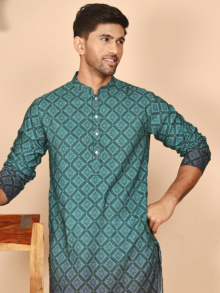 Ombre Printed Kurtas For Men