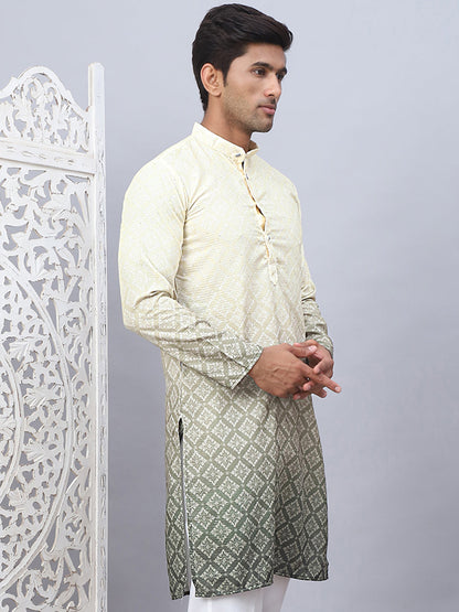 Men'S Ombre Pure Cotton Straight Kurta