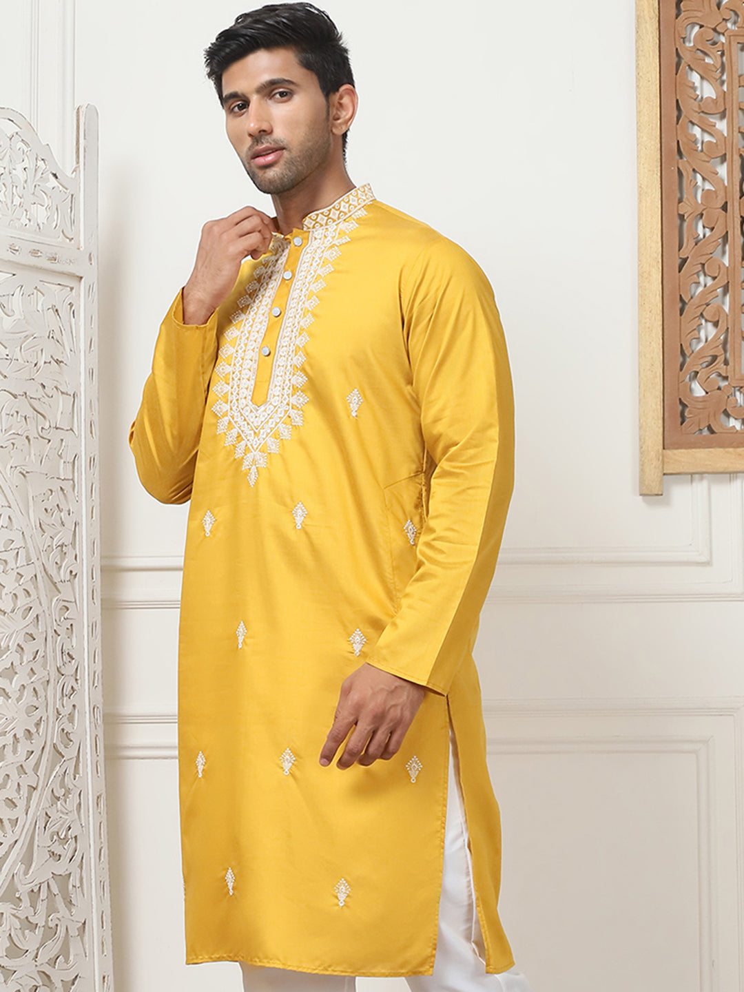 Collar Embroidered &amp; Sequin Kurtas