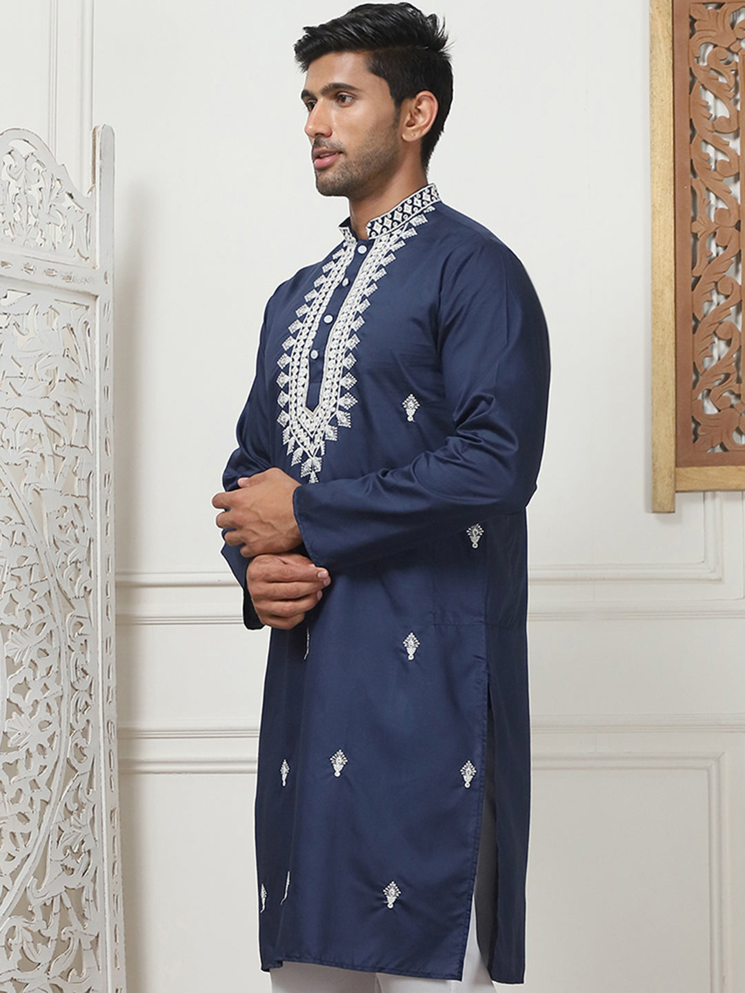 Collar Embroidered &amp; Sequin Kurtas