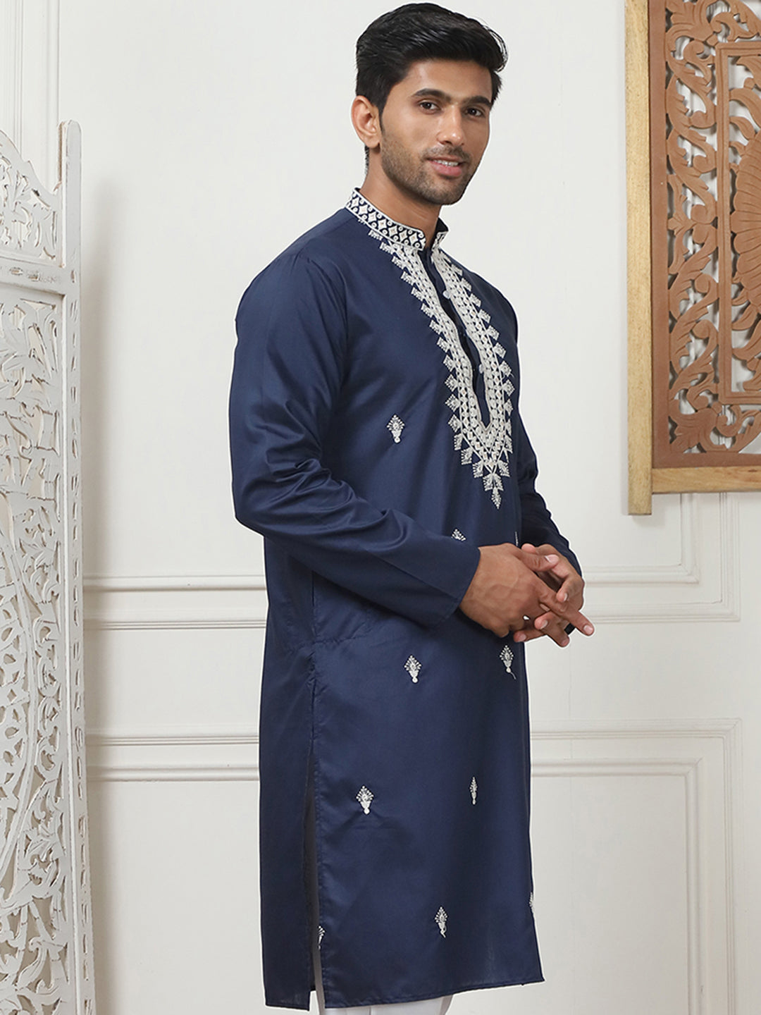Collar Embroidered &amp; Sequin Kurtas