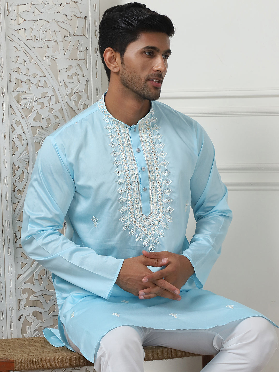 Collar Embroidered &amp; Sequin Kurtas