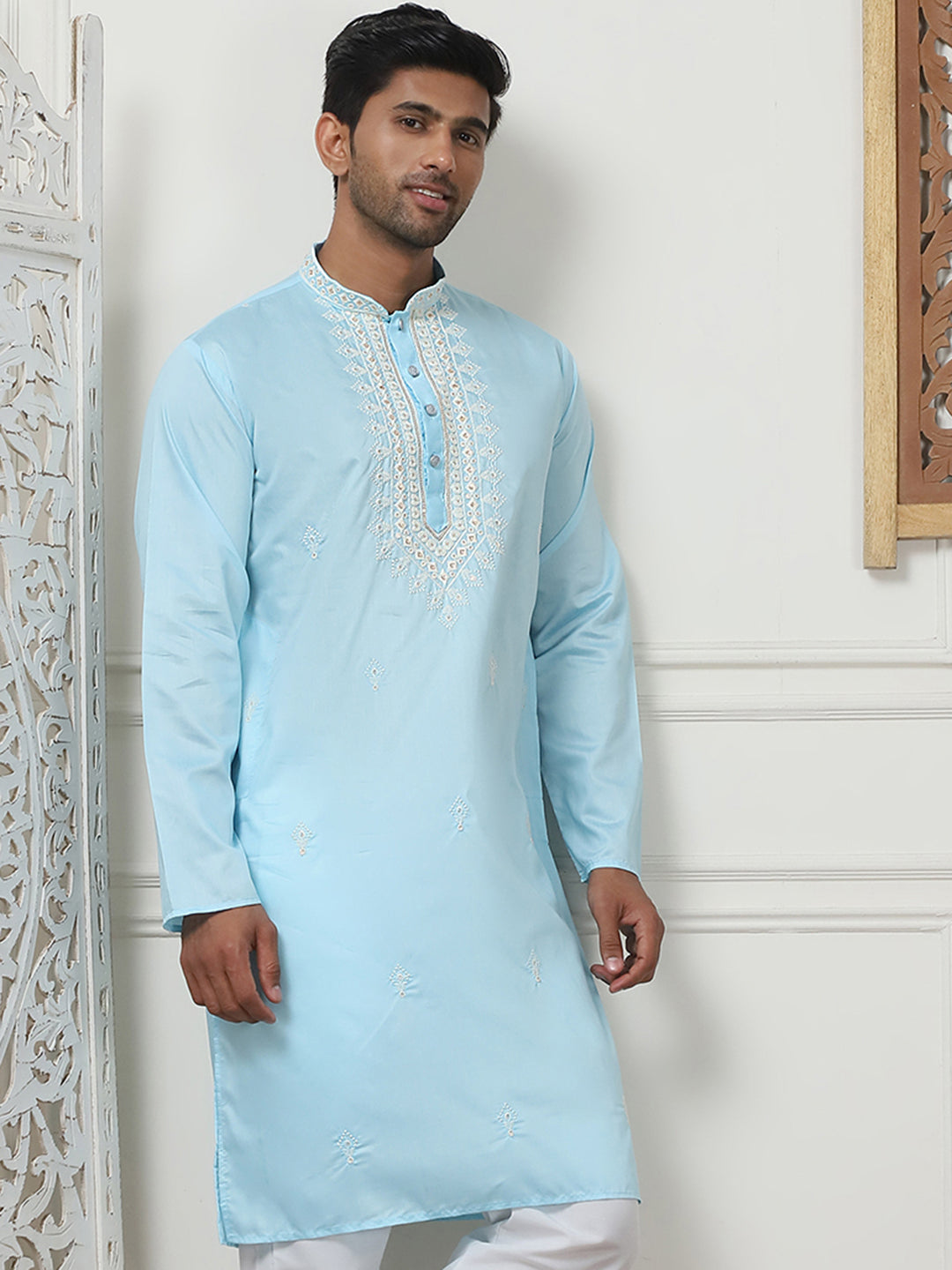 Collar Embroidered &amp; Sequin Kurtas