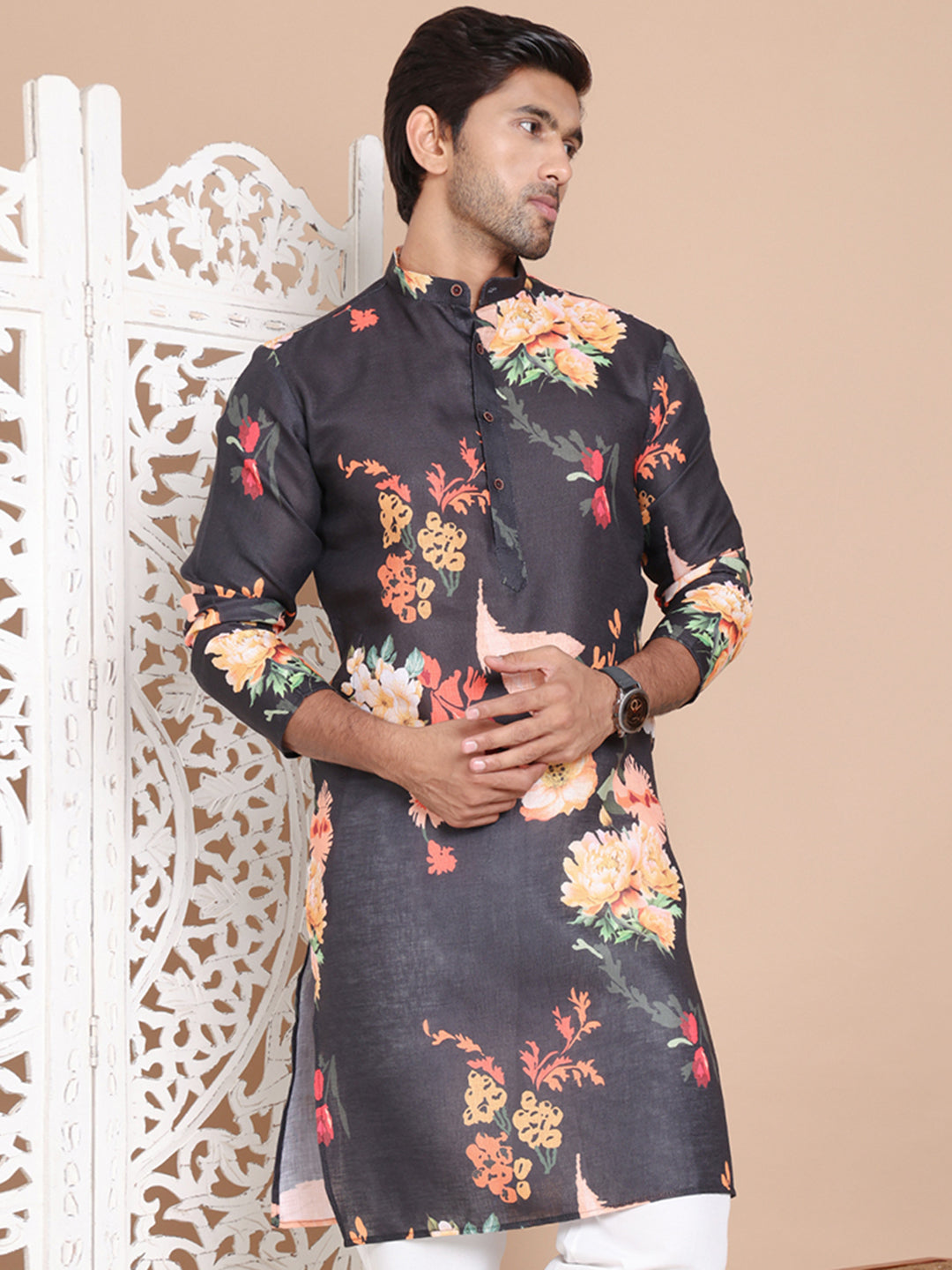 Men'S Printed Pure Cotton Kurtas