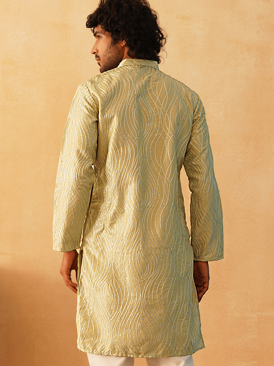 Embroidered Kurta Pyjama For Men.
