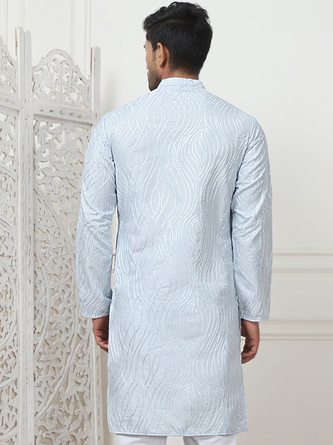 Embroidered Kurta For Men.