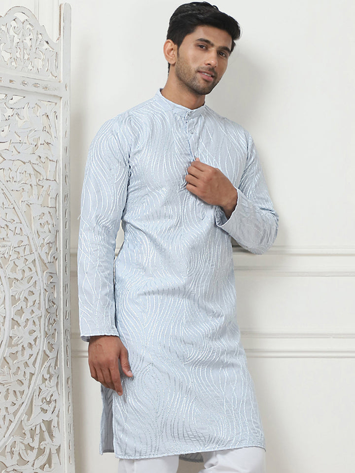 Embroidered Kurta For Men.