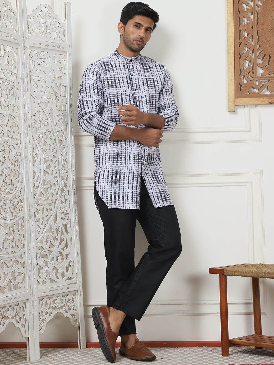 Printed Front Open Kurtas