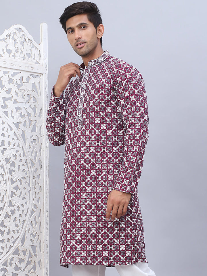 Embroidered &amp; Sequins Kurtas For Men.