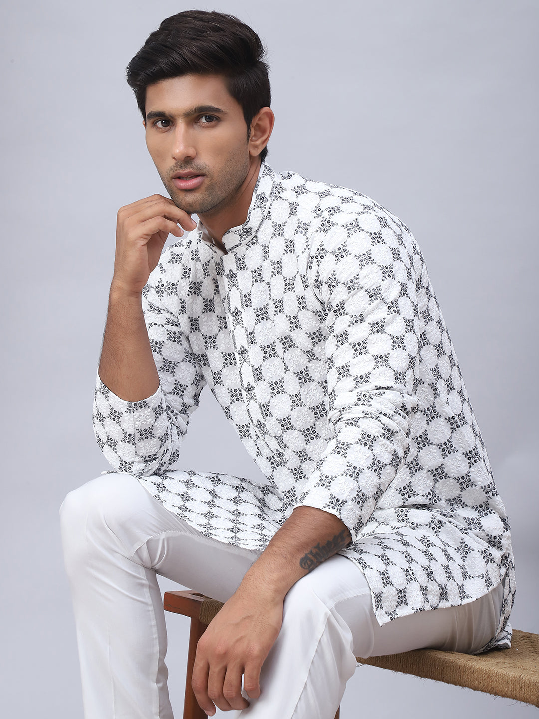 Embroidered & Sequins Kurtas For Men.