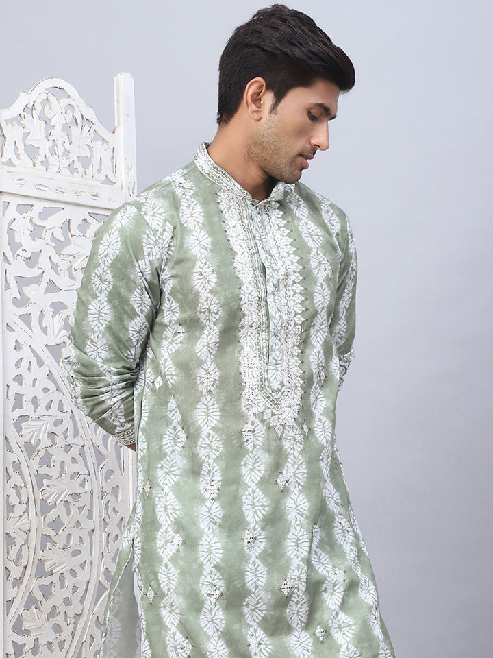 Tie-Dye Embroidered &amp; Sequin Kurtas