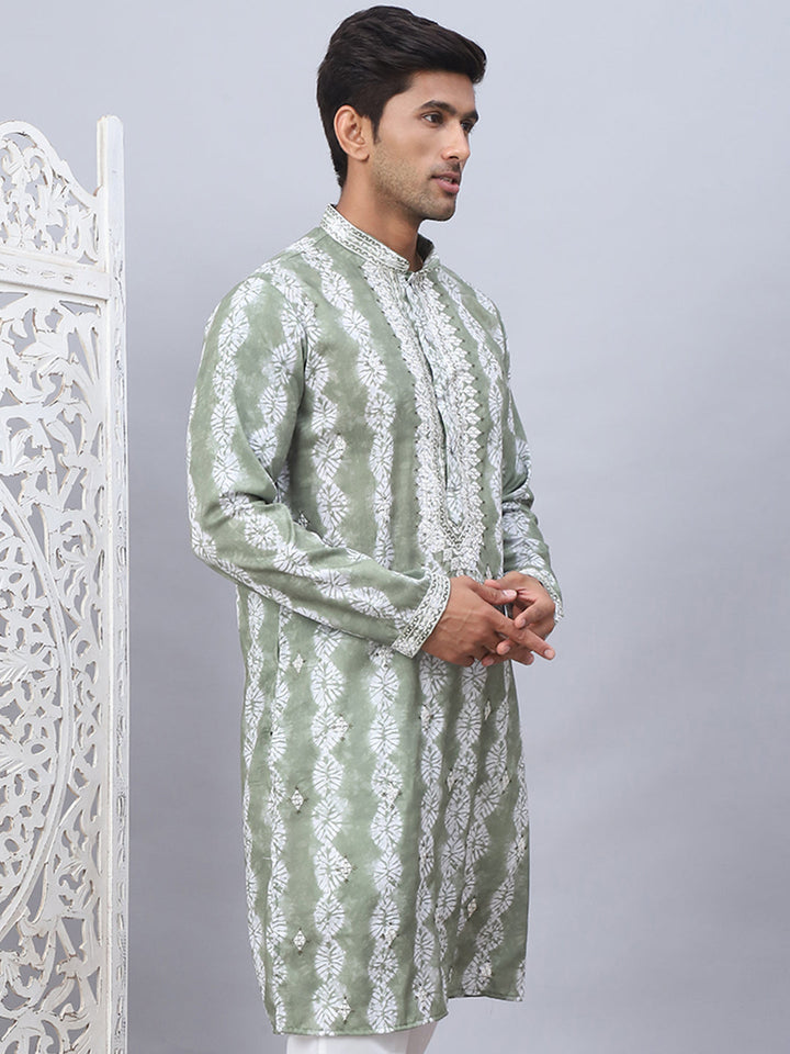 Tie-Dye Embroidered &amp; Sequin Kurtas