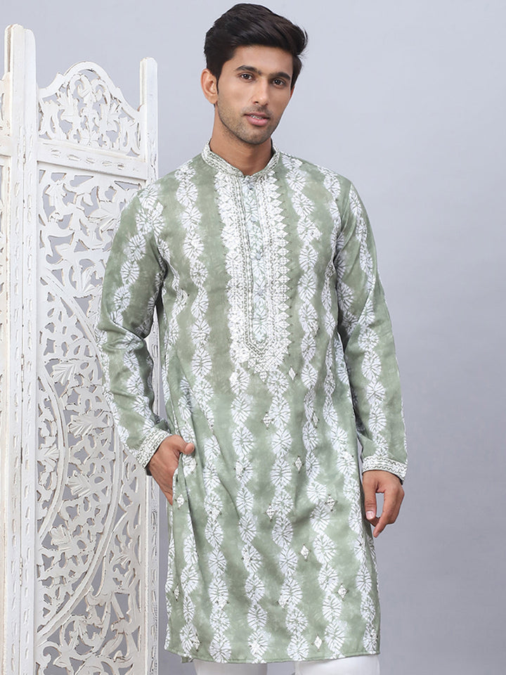 Tie-Dye Embroidered &amp; Sequin Kurtas