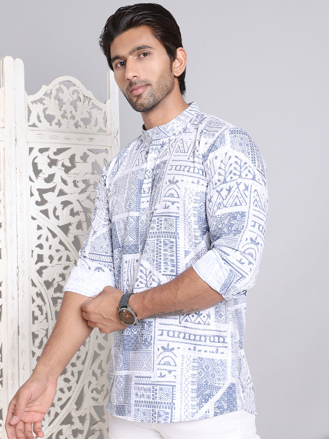 Geometric Printed Short Kurta