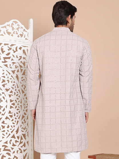 Sequin Embroidered Pure Cotton Kurtas
