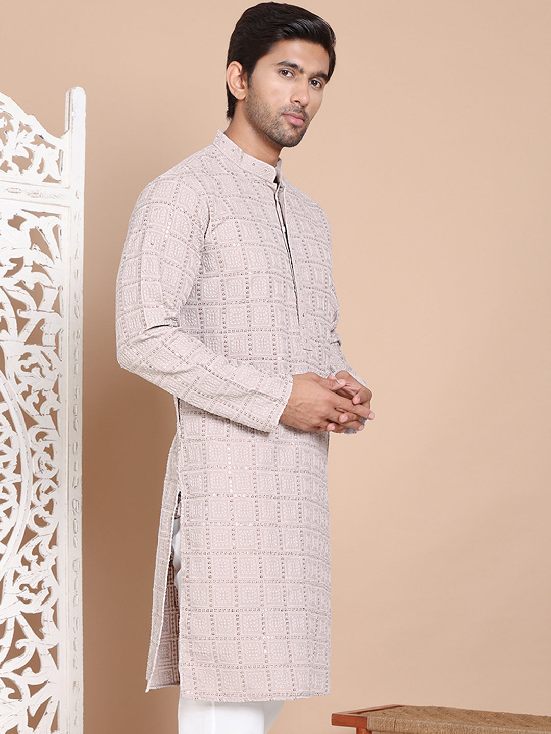 Sequin Embroidered Pure Cotton Kurtas