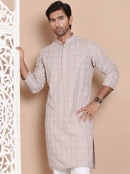 Sequin Embroidered Pure Cotton Kurtas
