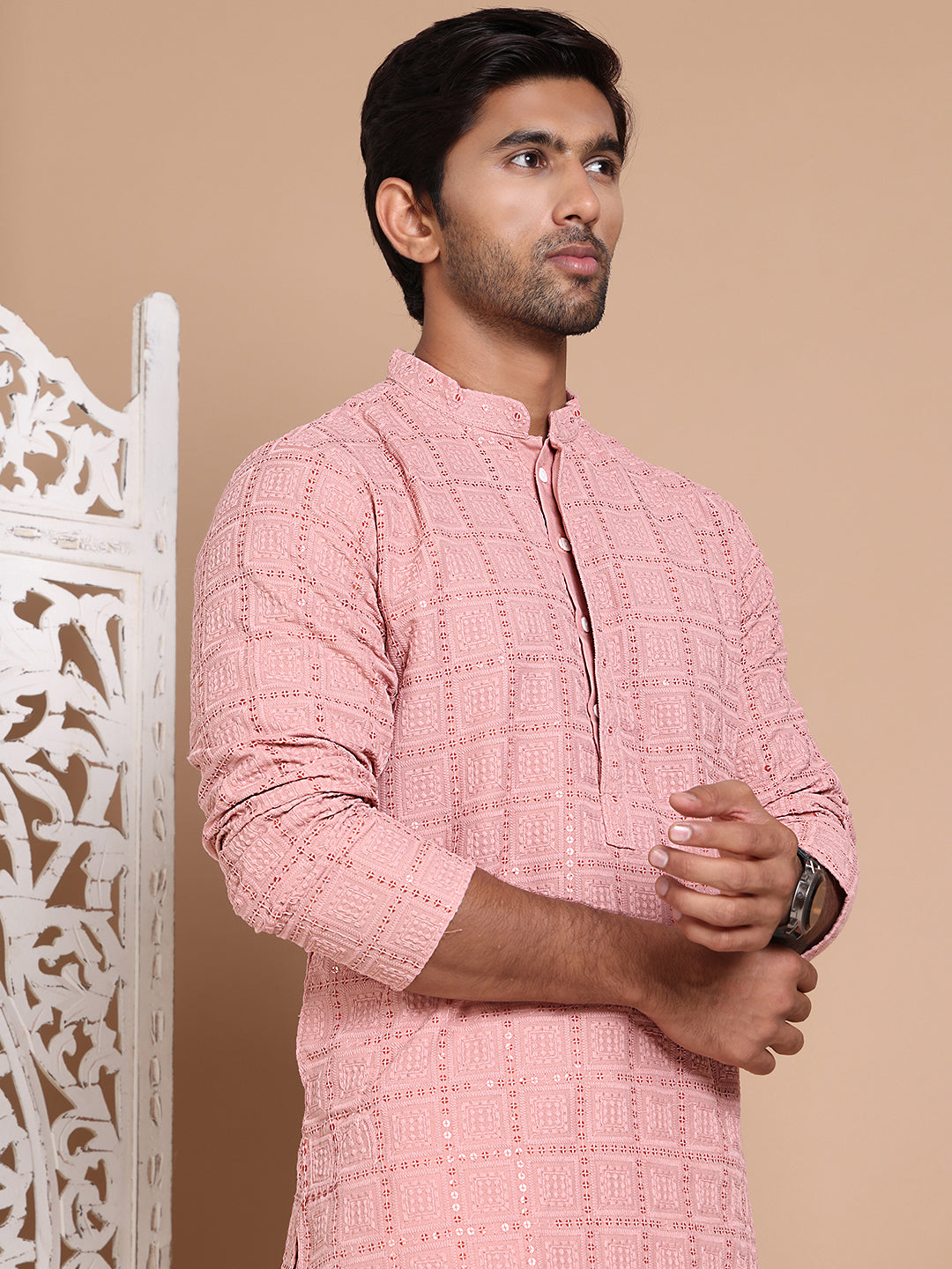 Sequin Embroidered Pure Cotton Kurtas
