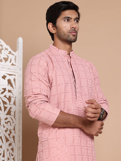 Sequin Embroidered Pure Cotton Kurtas