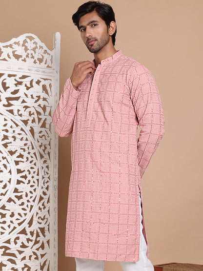 Sequin Embroidered Pure Cotton Kurtas