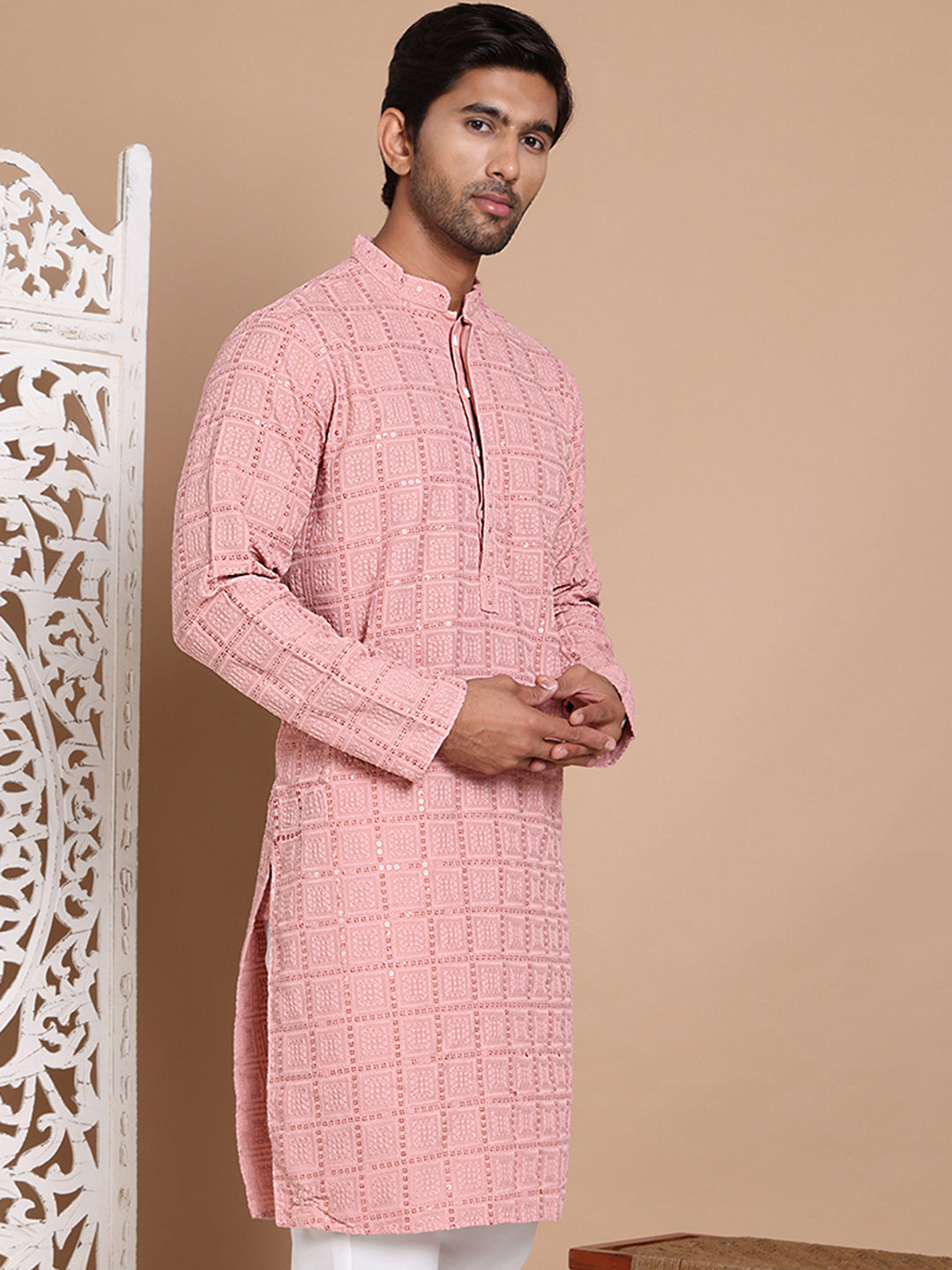 Sequin Embroidered Pure Cotton Kurtas