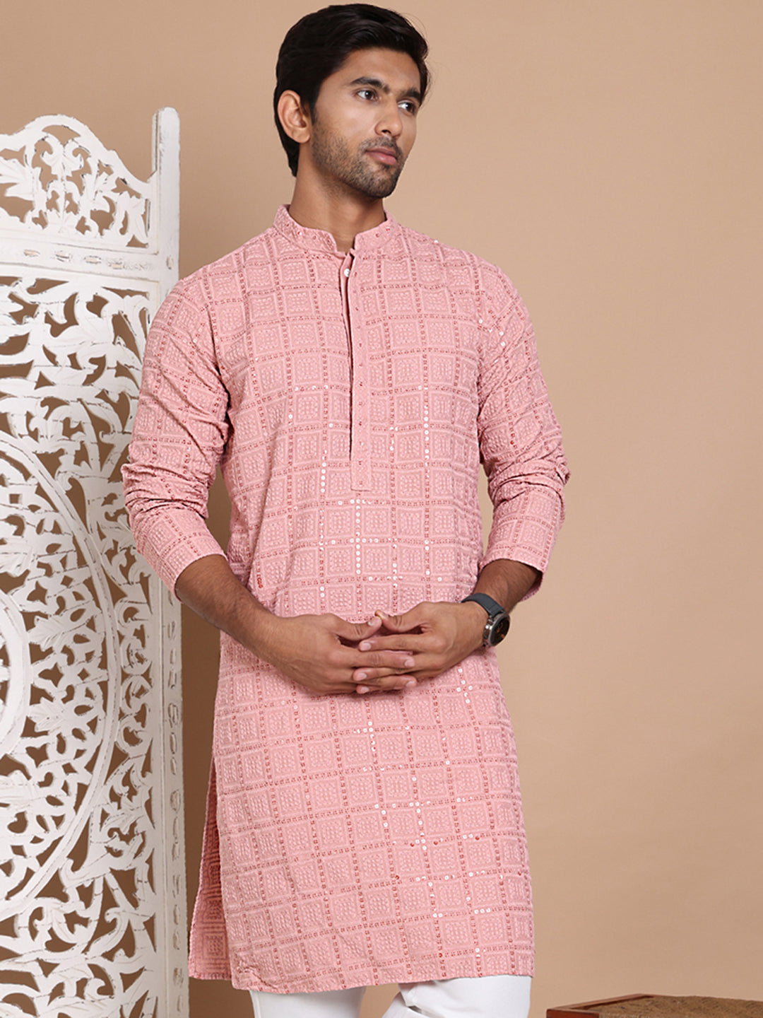 Sequin Embroidered Pure Cotton Kurtas