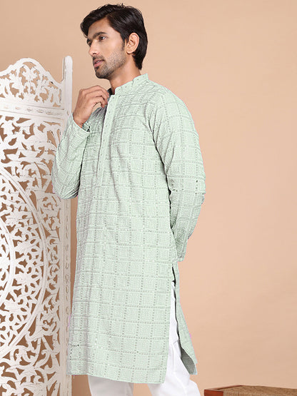 Sequin Embroidered Pure Cotton Kurtas