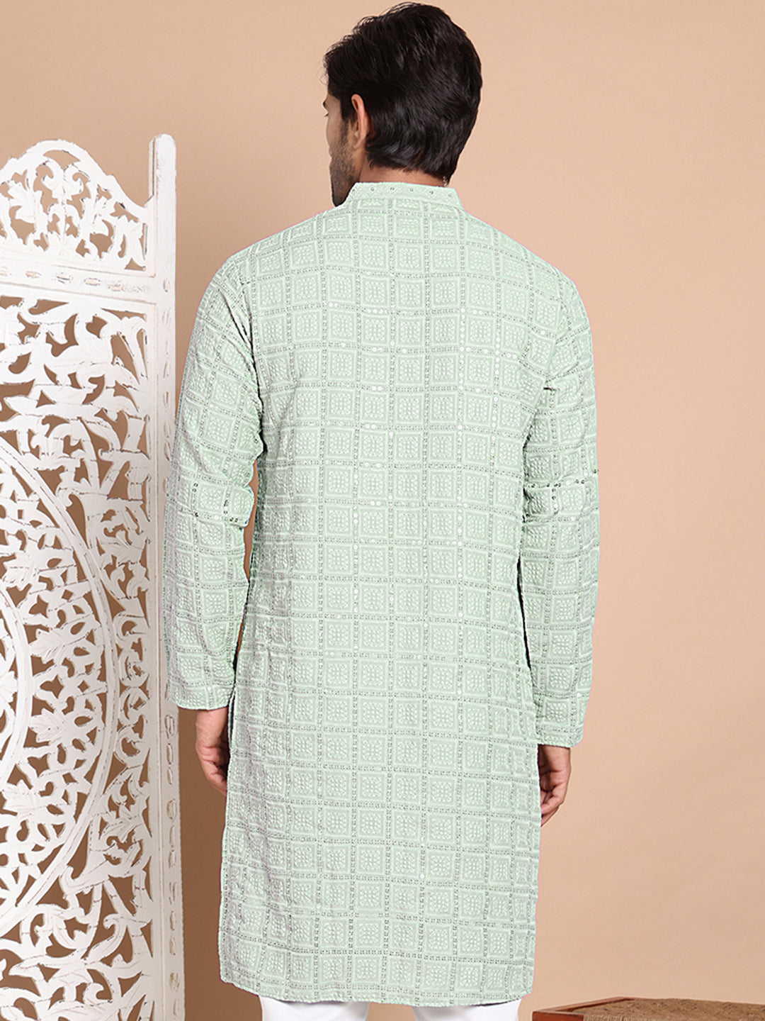 Sequin Embroidered Pure Cotton Kurtas