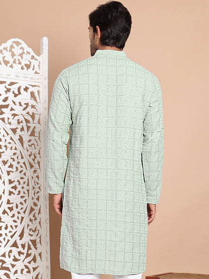 Sequin Embroidered Pure Cotton Kurtas