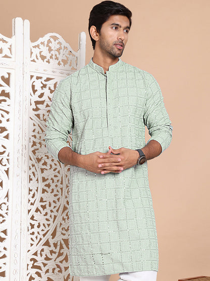 Sequin Embroidered Pure Cotton Kurtas