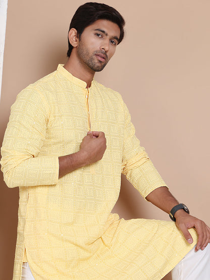 Sequin Embroidered Pure Cotton Kurtas