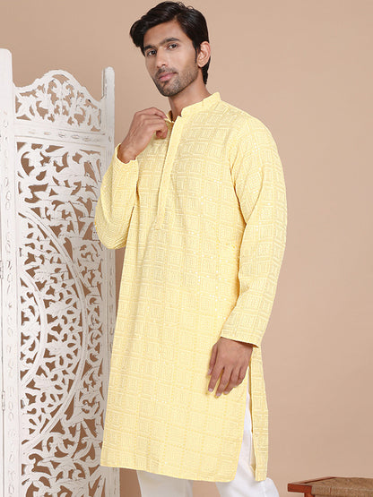 Sequin Embroidered Pure Cotton Kurtas