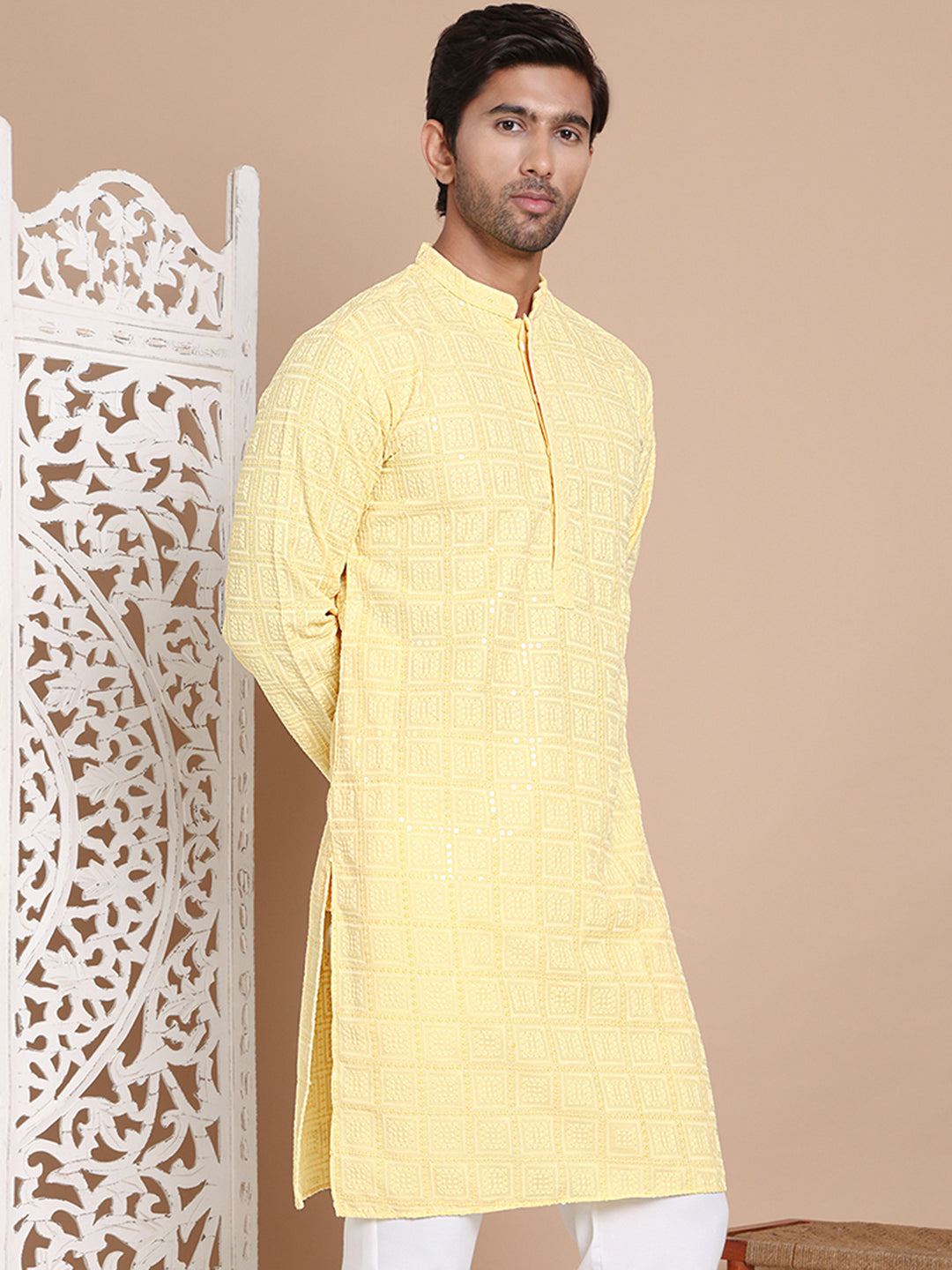 Sequin Embroidered Pure Cotton Kurtas