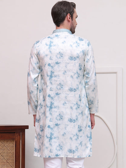 Stone Print With Embroidered Kurtas