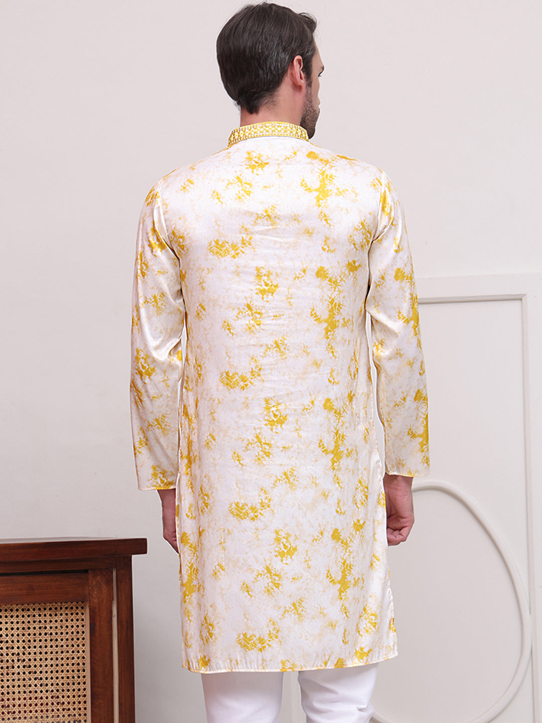 Stone Print With Embroidered Kurtas
