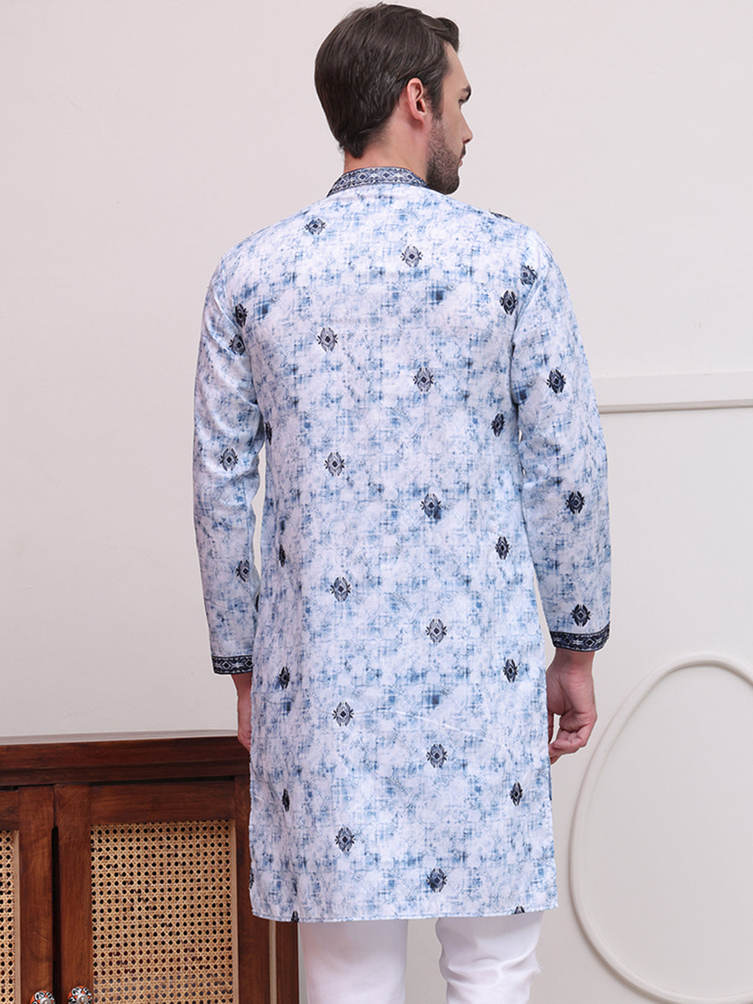 Stone Print With Embroidered Kurtas