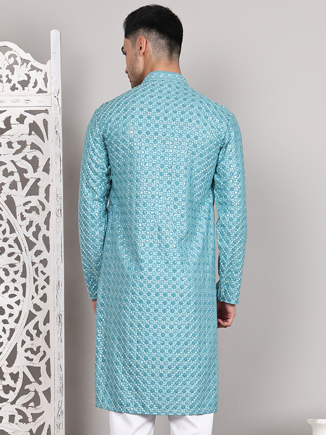 Viscose Sequins And Embroidered Kurtas For Men