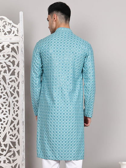 Viscose Sequins And Embroidered Kurtas For Men