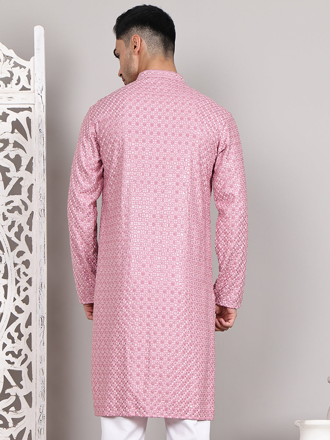 Viscose Sequins And Embroidered Kurtas For Men