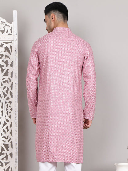 Viscose Sequins And Embroidered Kurtas For Men