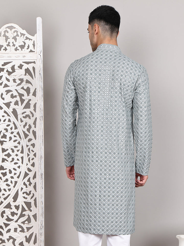 Viscose Sequins And Embroidered Kurtas For Men