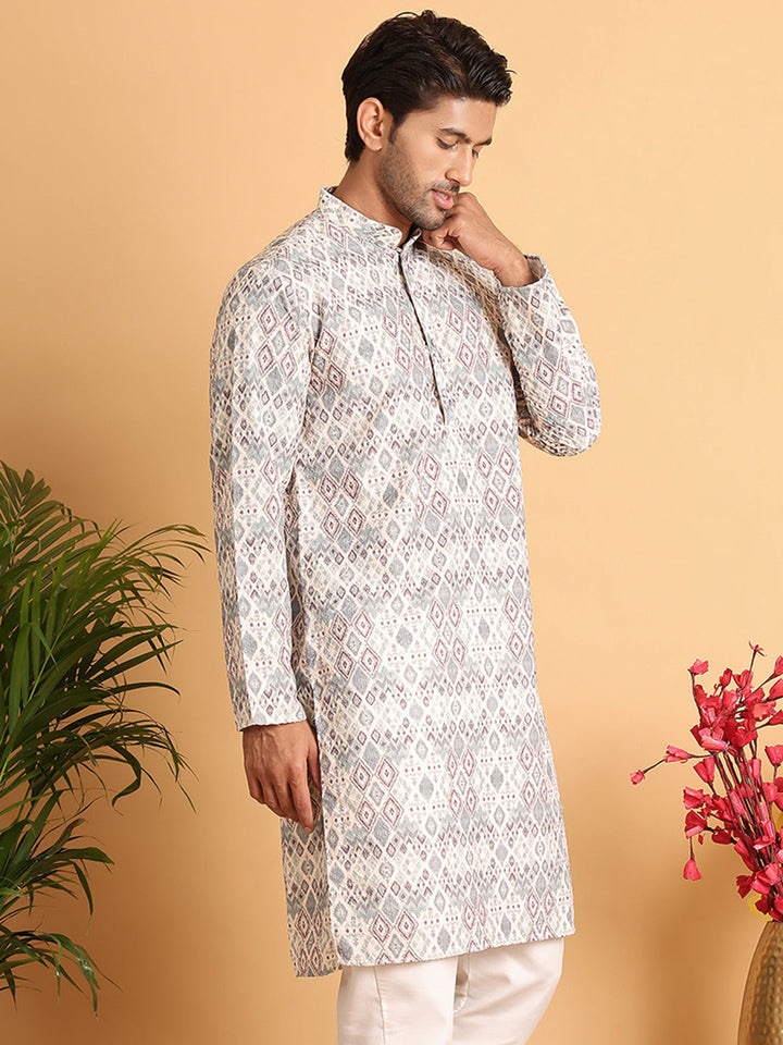 Chikankari Embroidered &amp; Printed Kurtas.