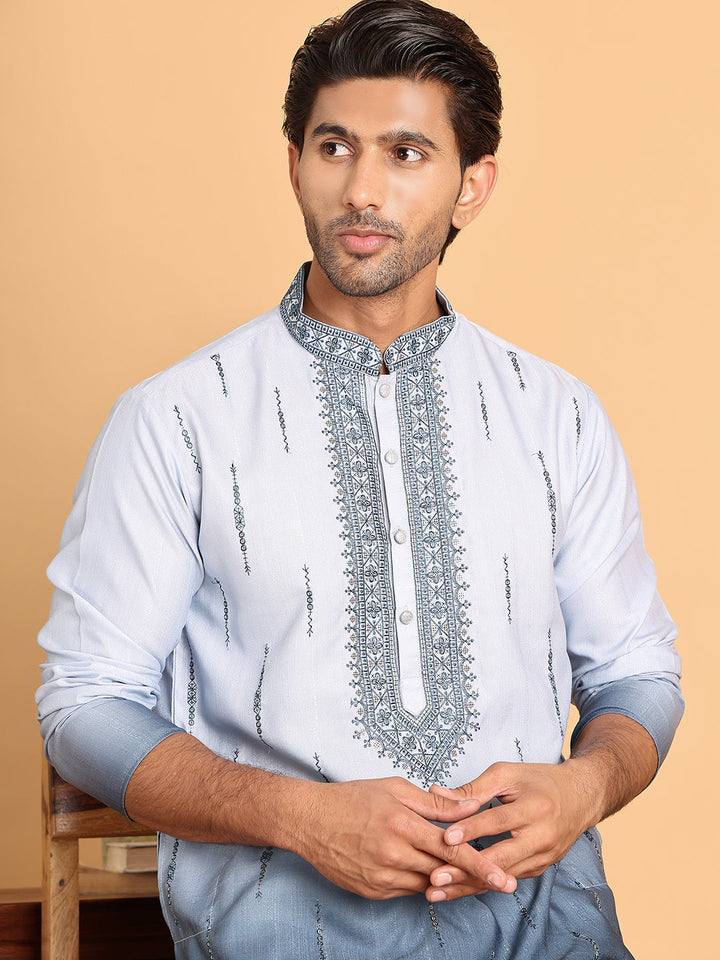Ombre Printed Straight Kurtas For Men