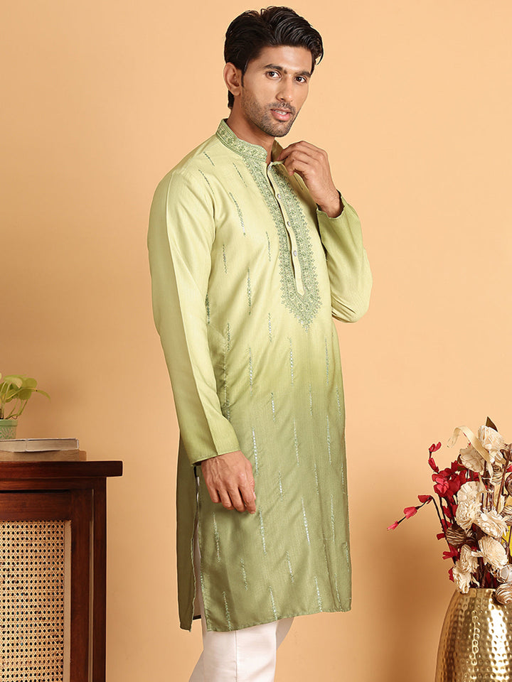 Ombre Printed Straight Kurtas For Men