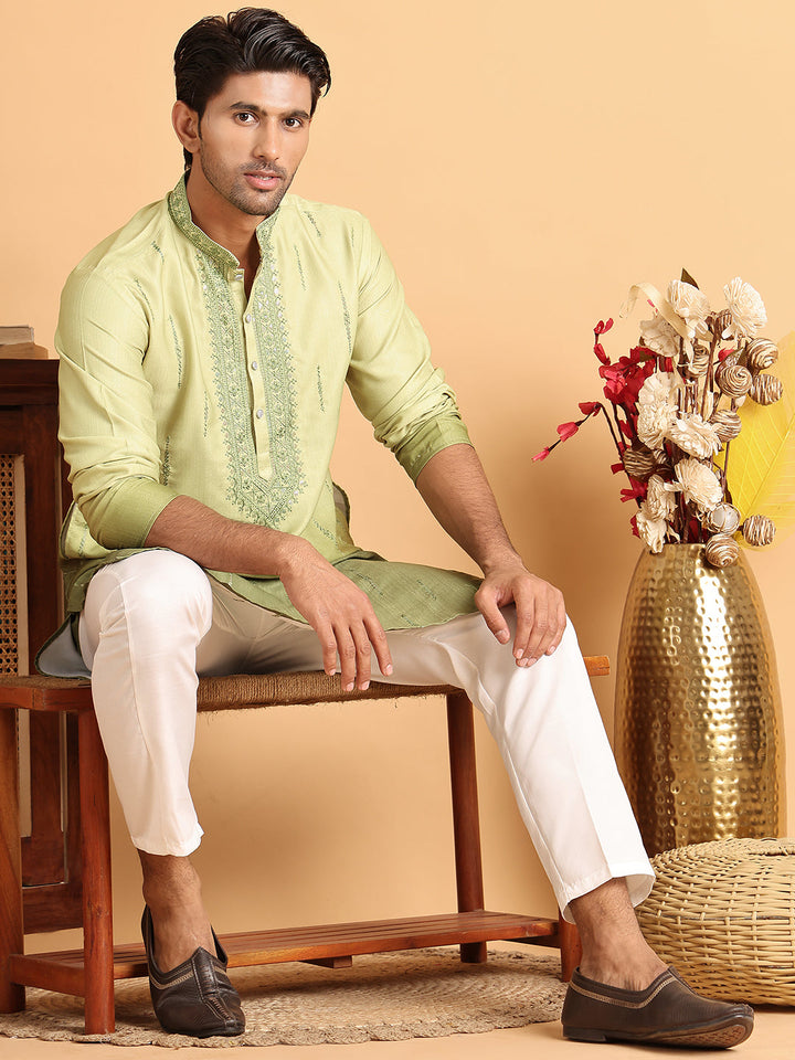 Ombre Printed Straight Kurtas For Men