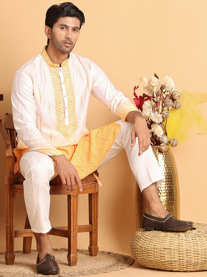 Ombre Printed Straight Kurtas For Men