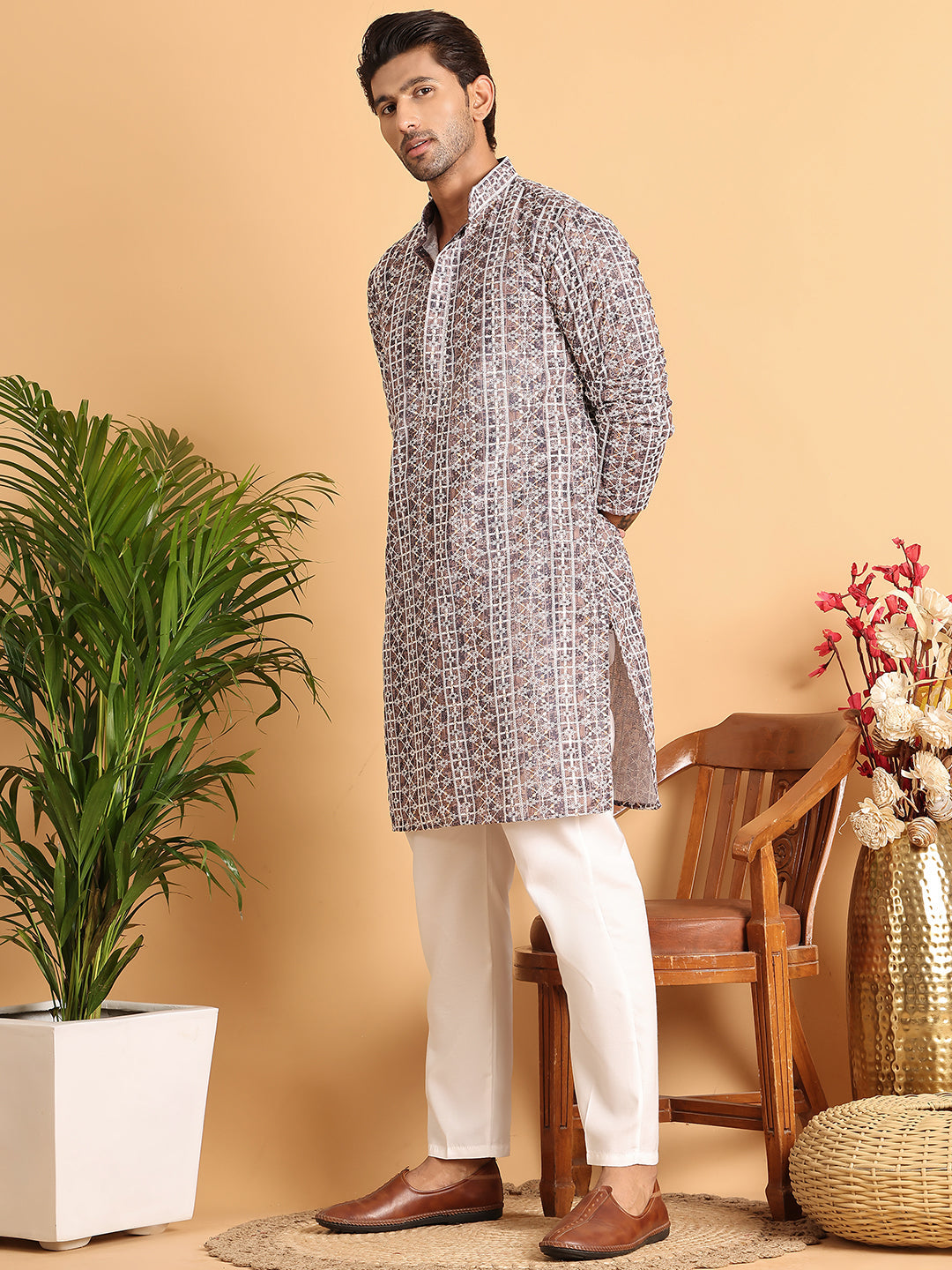 Embroidered &amp; Printed Kurtas For Men