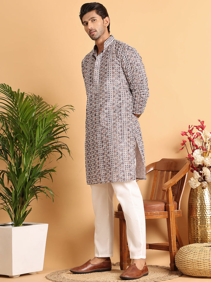 Embroidered &amp; Printed Kurtas For Men