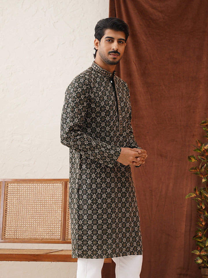 Embroidered Kurtas For Men