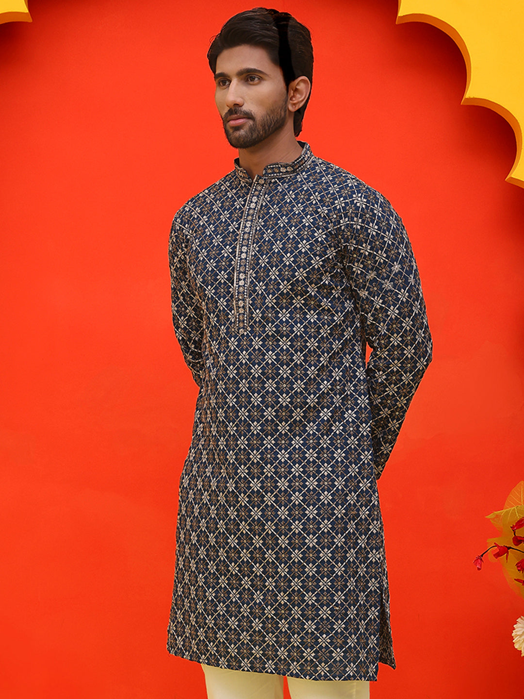 Embroidered Kurtas  For Men